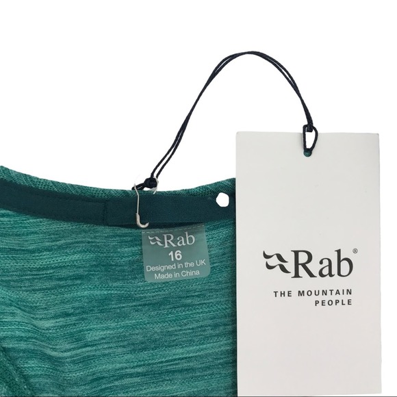 NWT Rab Womens Wisp Vest Storm Green Marl Tank Top - Picture 3 of 9